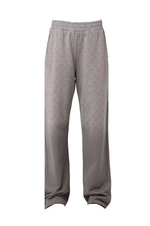 Pantaloni sportivi goffrati in cotone grigio MARINE SERRE | UPA052ACJER0073GR90